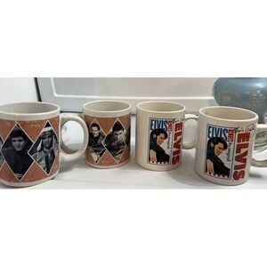 4 Elvis Presley Coffee Mug Cups‎ "Always The Original" Signature Product Movies